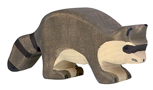 cama24com Waschbär Holzfigur Holzspielzeug von Holztiger mit Palandi® Sticker von cama24com