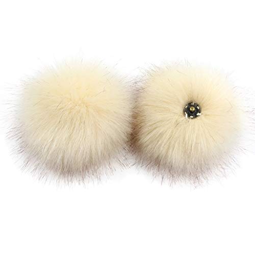 Künstlicher flauschiger Pompon-Ball, 1 Stück, 15 cm, DIY-Bastelzubehör, mit abnehmbarer Schnalle zum Stricken von Mützen, Schuhen, Schals, Taschen, Ornament von caoxhenr