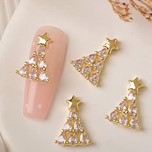 Weihnachten Nagel Charms 3D Nail Art Dekoration Schneeflocke Rentier Weihnachtsbaum Socken Nagel Strass Metall Nagel Studs Supplies von caoxhenr