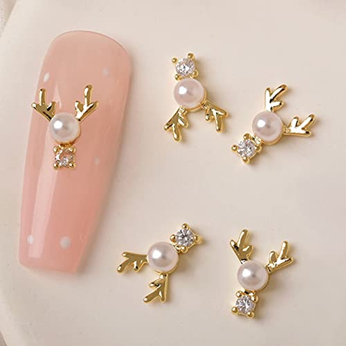 Weihnachten Nagel Charms 3D Nail Art Dekoration Schneeflocke Rentier Weihnachtsbaum Socken Nagel Strass Metall Nagel Studs Supplies von caoxhenr