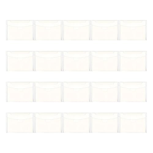 20 Stück Dokumententaschen, transparente Umschläge, Aufbewahrungstasche, Dokumentenmappe, wasserabweisend, für Bürobedarf 20 Stück Dokumententaschen, transparente Umschläge, Aufbewahrungstasche, Dokumentenmappe, wasserabweisend, für Bürobedarf von carotoe