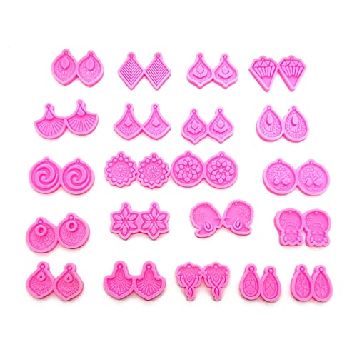 Silikonform für Schmuck, Herz, Stern, Blumen, Schmuckherstellung, Werkzeug, Ohrringformen, geeignet für die Herstellung von Ohrringen, Anhängern, 6 Stück Silikonform für Schmuck, Herz, Stern, Blumen, Schmuckherstellung, Werkzeug, Ohrringformen, geeignet für die Herstellung von Ohrringen, Anhängern, 6 Stück von carotoe