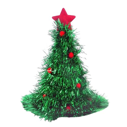 carotoe Weihnachtsbaum-Hut, dekorative Pailletten, Weihnachtsmann-Festival, Urlaub, Party, Verkleidung, Uni, Weihnachtsmann-Kostüm, Hut für alle Altersgruppen von carotoe