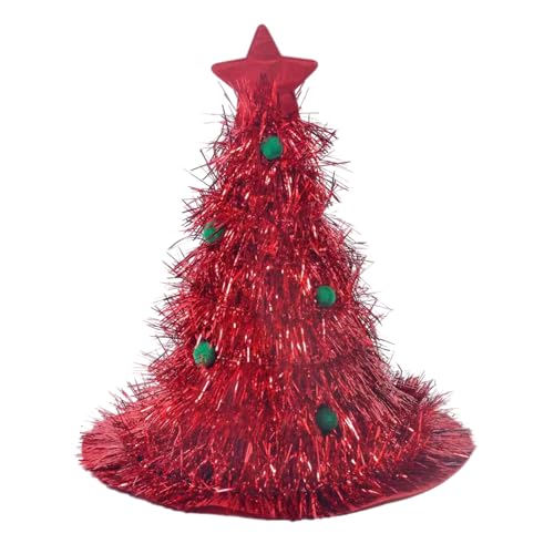 carotoe Weihnachtsbaum-Hut, dekorative Pailletten, Weihnachtsmann-Festival, Urlaub, Party, Verkleidung, Uni, Weihnachtsmann-Kostüm, Hut für alle Altersgruppen von carotoe