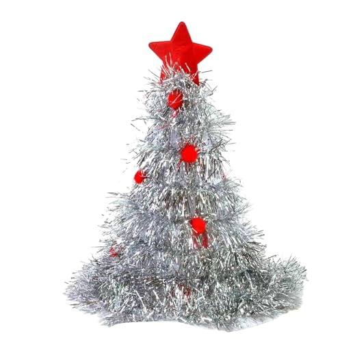 carotoe Weihnachtsbaum-Hut, dekorative Pailletten, Weihnachtsmann-Festival, Urlaub, Party, Verkleidung, Uni, Weihnachtsmann-Kostüm, Hut für alle Altersgruppen von carotoe