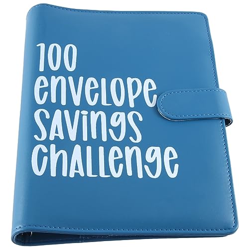 carrub 100 Briefumschläge, Sammelmappe für Live-Seiten, Spar-Herausforderungen, Budget-Ordner, einfache und lustige Möglichkeit, Geld zu sparen (blau) von carrub