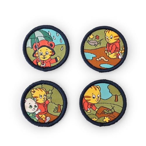 carter joey: Daniel Tiger's Neighborhood Happy Song Patches, 4 bestickte Kinder-Patches, Belohnungen für den Außenbereich, Kleinkind-Rucksack-Zubehör, Kleinkind-Geschenke ab 3 Jahren von carter joey