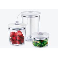 caso® Vakuumbehälter-Set transparent, weiß 0,7/1,4/2,0 l, 1 Set von caso®