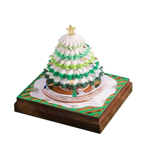 casstaly 3D-Papierskulptur-Kunst-Notizblock Weihnachten 3D-Kalender Notizpapier Notiz-Kunstblock von casstaly