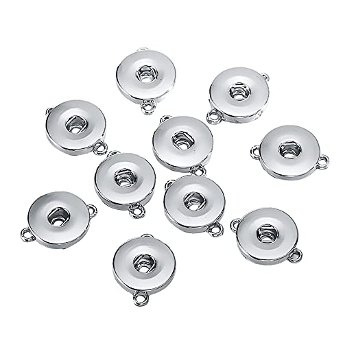 12 Stück 18 mm hängende Druckknöpfe Basis Anhänger für austauschbare Druckknöpfe Charms Schmuckherstellung Halsketten Handwerk DIY von ccHuDE