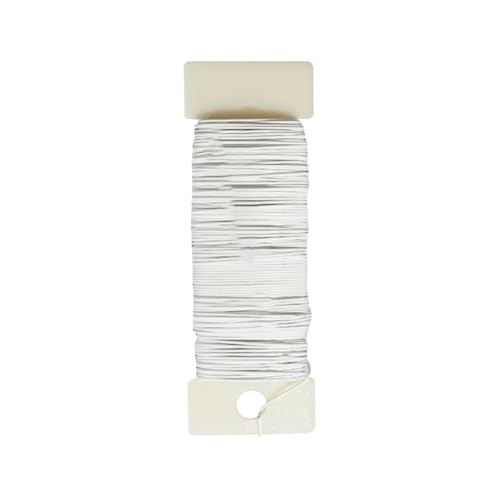 ccHuDE 38 Yards 22 Gauge Weißer Metall-Blumendraht, flexibler Kranz, Girlande, Draht, Floristen, Blumenarrangement, Drähte, Blumenstrauß, Stiel, Wickeldrähte für Hochzeit, DIY Handwerk ccHuDE 38 Yards 22 Gauge Weißer Metall-Blumendraht, flexibler Kranz, Girlande, Draht, Floristen, Blumenarrangement, Drähte, Blumenstrauß, Stiel, Wickeldrähte für Hochzeit, DIY Handwerk von ccHuDE