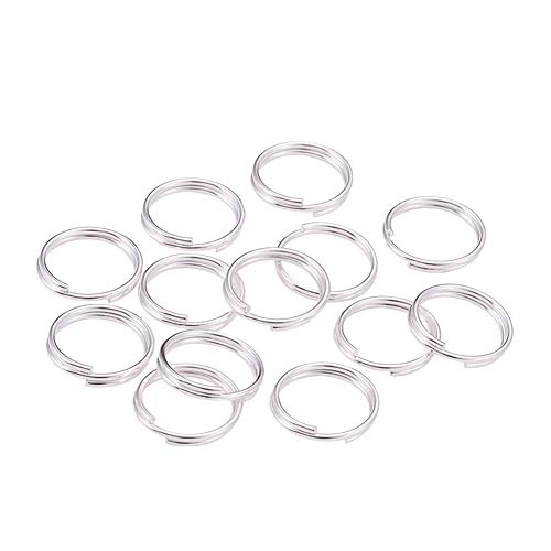 ccHuDE 400 Stück 12 mm geteilte Biegeringe Doppelschlaufen Metallringe Drahtverbinder kleiner Schlüsselanhänger Ring für Schmuckherstellung Handwerk Silber von ccHuDE