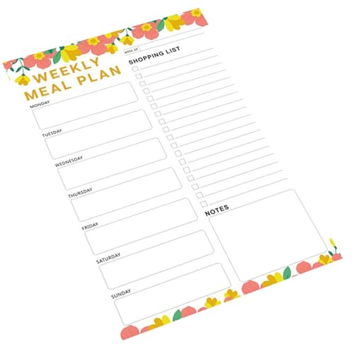 Grocery List Meal Planner Magnetic Pad, Meal Planning Notepad with Magnet, Magnetic Refrigerator Memo Board, Tear Off Meal Planning Note Pad 17.8x25.4x0.9cm for Shopping Lists von ccuzs