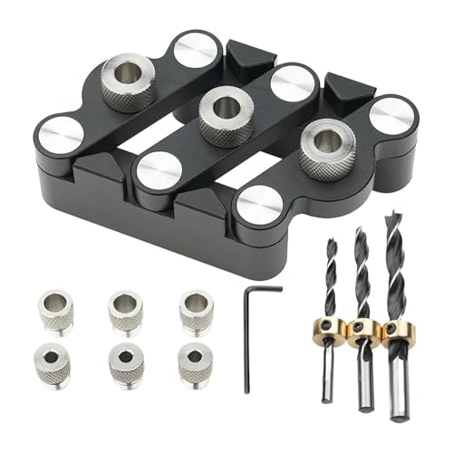 Multipurpose Metal Drilling Hole Kit, Centering Dowel Jig Kit with Precise Hole Punch Locator, Portable CNC Aluminum Woodwork Tool for Frame Building Projects, 1.26 inches von ccuzs