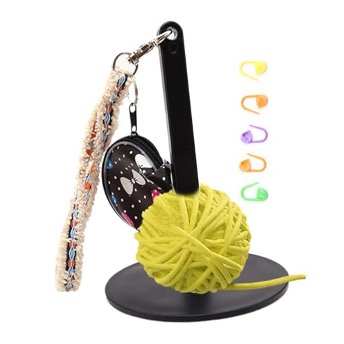 Yarn Holder, Portable Yarn Ball Minder, Wristband Spinner and Organizer for Knitting and Crochet, Yarns Storage for Craft Lovers and Projects, 4.6x6.3 Inches von ccuzs