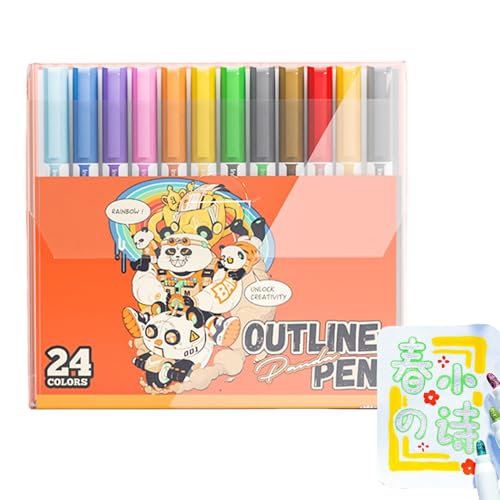 ccuzs Shimmer Markers Set, Drawing Marker, Shimmering Finish, Unique Outline Effect Art Supplies Pens, Drawing Pen for Creative Crafts and Handmade Cards, 5.39x0.39 Inches von ccuzs