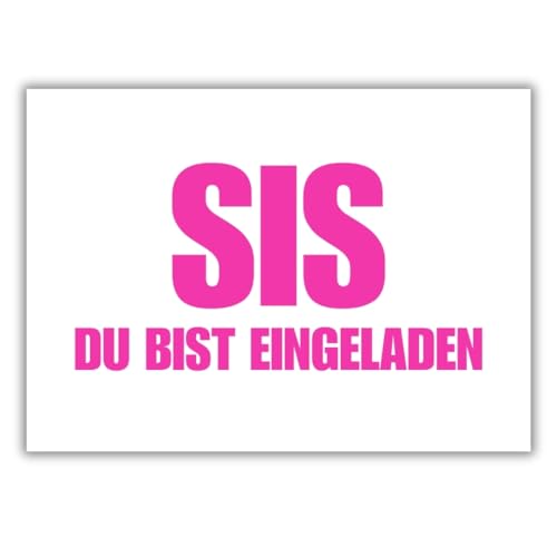 celebr8te 12x lässige Geburtstagseinladungen - SIS Einladungskarten für Kindergeburtstag Mädchen - Teenager Party Einladungskarten von celebr8te