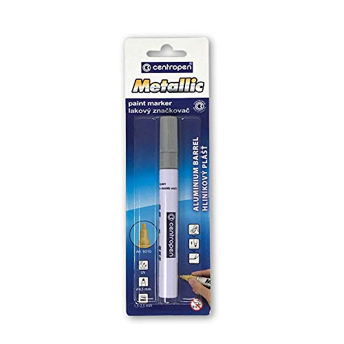 centropen Silver Golden Paint Marker 4,5 mm Spitze - UV-beständig Perfekt für den Außenbereich von centropen