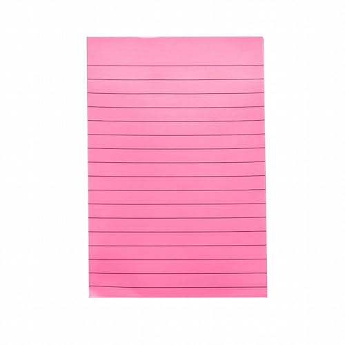 cfpqv 1 Block linierte Haftnotizen, 4 x 6 Haftnotizen mit Linien, selbstklebende Notizblöcke, 8 leuchtende, 50 Blatt/Block Büro Gadgets Stresskiller (A, One Size) von cfpqv