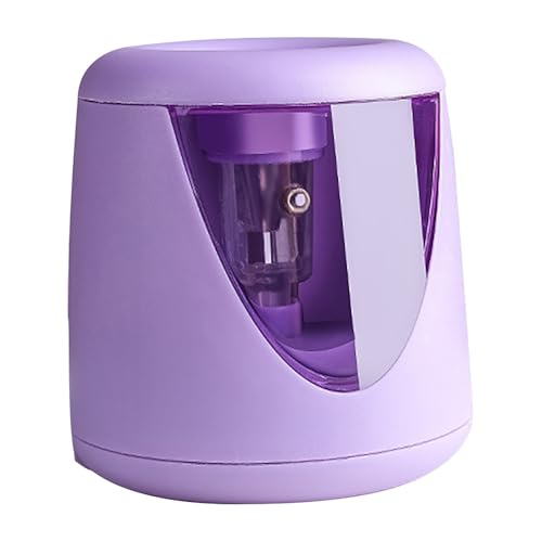 cfpqv 1 Set Automatischer Bleistiftspitzer Bleistifte Elektrische Studenten Schreibwaren Elektrische Bleistiftspitzer Für Zuhause Schulbedarf Batterie Vollautomatisch Kleiderschrank (Purple, One Size) von cfpqv