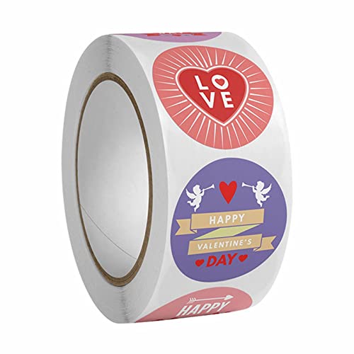 cfpqv Heart Roll Stickers Valentinstag Bunte herzförmige Aufkleber Valentine's Love Dekorative Aufkleber Herzetiketten für Hochzeitsfeier Handy Sticker (I, A) von cfpqv