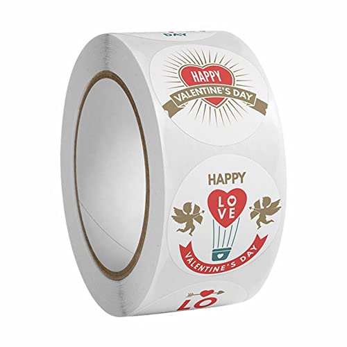 cfpqv Heart Roll Stickers Valentinstag Bunte herzförmige Aufkleber Valentine's Love Dekorative Aufkleber Herzetiketten für Hochzeitsfeier Handy Sticker (J, A) von cfpqv