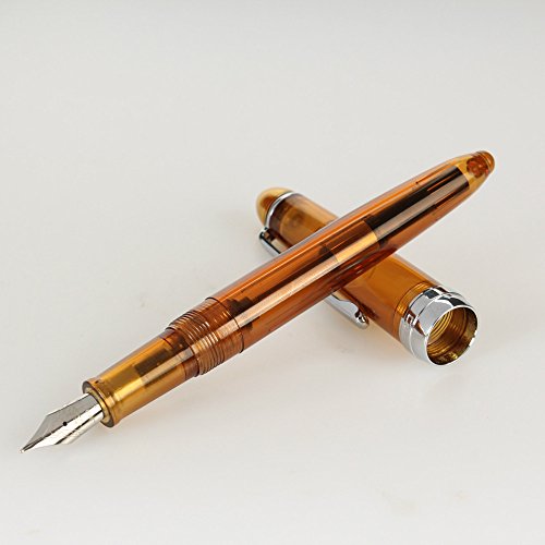 cfpqv NEU Jinhao 992 Spirale Transparent Bunt Nib Füllfederhalter Holz Brennen (Coffe, One Size) von cfpqv