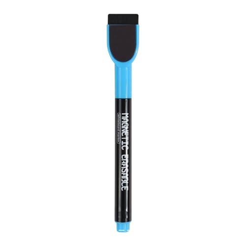 cfpqv Whiteboard-Marker, 12 Stück, bunte Marker mit feiner Spitze und Radiergummi für, geruchsarm, dünne Marker für Kalendertafeln Hut Sprechend (Light Blue, One Size) von cfpqv