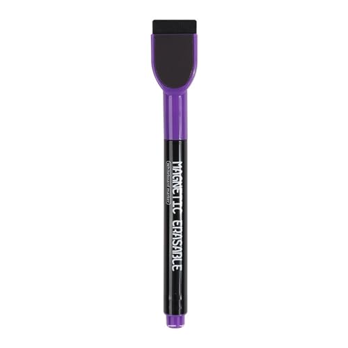 cfpqv Whiteboard-Marker, 12 Stück, bunte Marker mit feiner Spitze und Radiergummi für, geruchsarm, dünne Marker für Kalendertafeln Hut Sprechend (Purple, One Size) von cfpqv