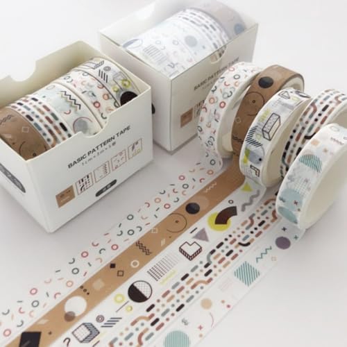 10 Rolls Washi Tape Set, 3m Washi Tape Sticker, Magic Tape DIY Scrapbook Zubehör Sticker, Blumen Washi Tapeskunstbuch-Aufkleber, Dekoratives Klebeband Travel Handbook Material (E) von champracer