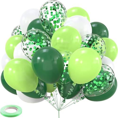 30 pcs Pailletten Latexballon Geburtstag Party Dekoration,Verdickter Ballon, für Jungen und Mädchen Wald Baby Dusche Dekorationen luftballons,Hochzeit Deko (grün) von champracer