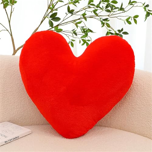 Herzkissen, Herz Kissen Kinderzimmer Decor, Kuschelkissen Kinder Herzform Dekokissen Kopfkissen Kissen Zierkissen für Mädchen & Jungen Zuhause Schlafzimmer Deko (Rotes Herz,40cm) von champracer