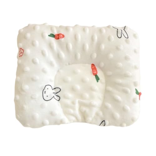 Kinderkissen Mit Kopfkissenbezug Baumwolle ,Kopfkissen Kind Kinderkissen Gegen Plattkopf Kinder Kissen Kopfverformung 100% Baumwolle, für 0-12 Monate Kinder Bett Kinderwagen (Rettich,20x25 cm) von champracer