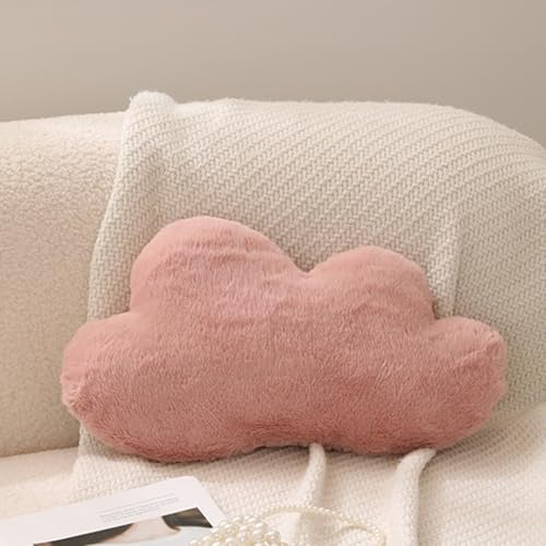 Kuschelkissen Kinder Sternkissen Weiche Flauschige Mond Wolken Sternform Zierkissen Sofakissen, Plüsch Kissen Dekokissen für Kinderzimmer Schlafzimmer Deko (Rosa Wolke 44 cm) von champracer