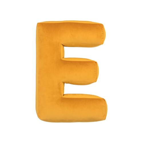 Plüsch Buchstaben Kissen 40x35x10 cm, 26 Englische Alphabet Kissen, Niedlich Englisch Alphabet Werfen Kissen Zimmer Couch Dekorative Kissen für Kinderzimmer Sofa Bett Boden Home Decorative (E) von champracer