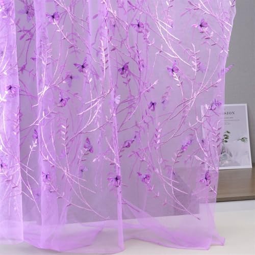 Regenbogen Tüll Stoff 130 cm Polyester-Stretchmeterware für DIY Kleidung, Tischdeko & Kopfschmuck Vielseitiges Organza-TüllbandIdeal für Hochzeiten, Geburtstag, Weihnachten (Violett) von champracer