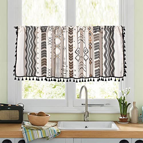 Scheibengardinen Modern Beige, Voile Bistrogardinen, Landhausstil Gardinen Aus Spitze Zum Ausschneiden Kurzvorhang Küchen Vorhang Kurzgardine Gardine Stores, Boho Kurze Vorhänge (#b-BxH 150x91 cm) von champracer