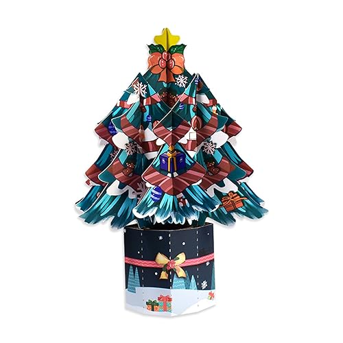 Weihnachtskarten Mit Umschlag Set, 3D-GrußKarten Handgefertigte Karten Klappkarten Weihnachten, Blanko GrußKarten Zum Schreiben (#D) von champracer