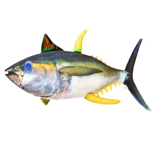 champracer 3D Fisch Kissen Groß Thunfisch Plüsch Kissen für Kinder Lustiges Fisch Kissen Weiches Kuscheltier Kissen Zierkissen für Kinderzimmer (100 cm) von champracer