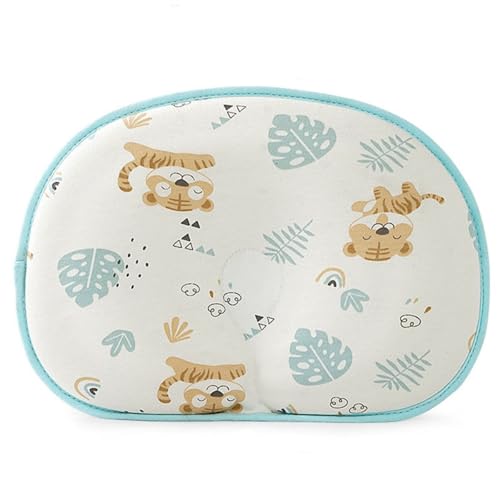 champracer Babykissen, Kopfkissen, Kinderkissen für Neugeborene 0-12 Monate, Memory Foam Kopfkissen gegen Plattkopf, Kinderkissen für Bett Kinderwagen Autositz (Tiger) von champracer