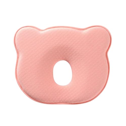 champracer Babykissen Kopfkissen,Kinder Kissen, Baby Kissen, Neugeborene Memory Foam Reisekissen, Babykissen Gegen Plattkopf, Neugeborenes Kissen für 0-12 Monate Kinder Bett Kinderwagen (Rosa) von champracer