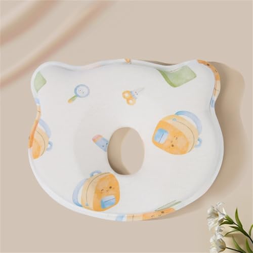 champracer Babykissen Kopfkissen für Neugeborene, Memory Foam Kissen gegen Plattkopf für Babys 0-12 Monate, Kinderkissen für Bett, Kinderwagen, Autositz (Schultasche) von champracer