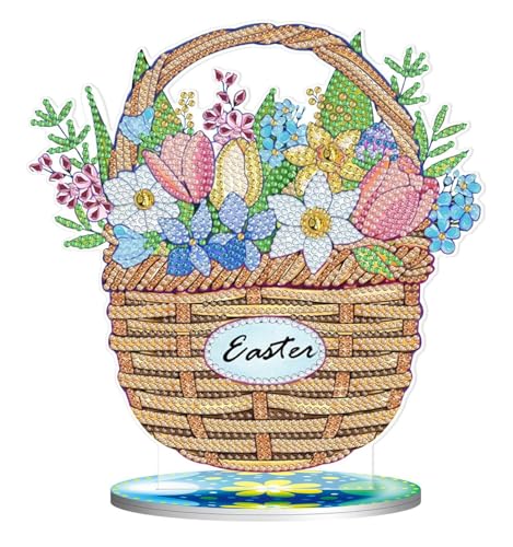 champracer DIY Diamond Painting Hase Ostern Deko, Diamond Painting Ostern,Diamant Painting Tisch Deko, Diamant Malerei Ostereier Frühling Ornamente Festliches Geschenk Ostern (BJP309) von champracer