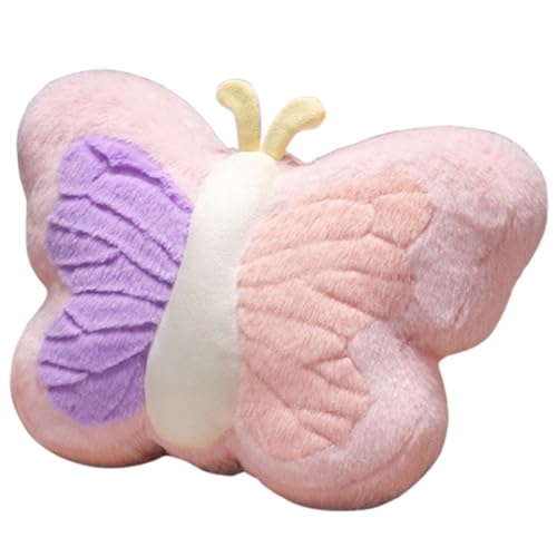 champracer Schmetterling Kissen, Kreative Flauschige Kissen, Schön Schmetterling Kissen, Weicher Bequemer Schmetterling Plüsch, Aesthetic Dekokissen Sofakissen (Rosa A) von champracer