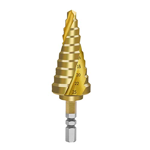 6-25mm Pagoda-Shaped Step Cone Drill Bit Spiral Hex Shank HSS Titanium Coated von chaoxiner