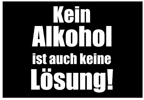 Fun-Aufkleber Kein Alkohol ist auch keine Lösung Sticker Bier Beer ca. 10x7 cm von chemstickattack