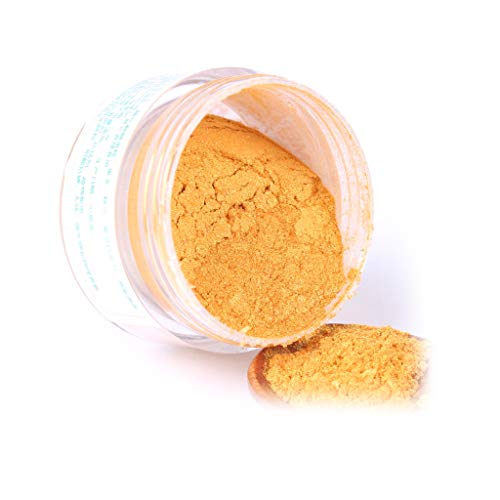 chenpaif Glitter Powder, Flash Glitter Powder Gebackene essbare Pigmente Süßer Zucker Blumenschokolade Lippenstift Macaron Food Powder Gold von chenpaif