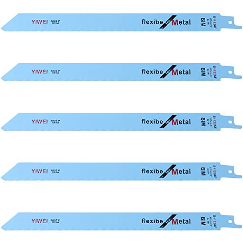 chenpaif Sägeblätter, 5 Stück 227 mm 9"BIM S1122AF Säbelsägeblatt zum Schneiden von Holz und Metall von chenpaif