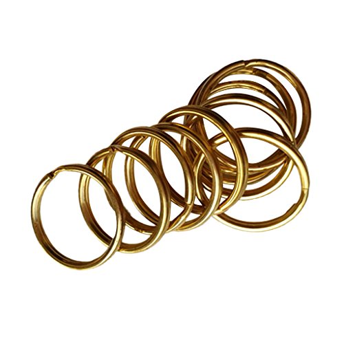 20Pcs Brass Keyrings Split Schlüsselanhänger 15mm / 12mm Hoop Loop Für Die Schmuckherstellung von chiwanji