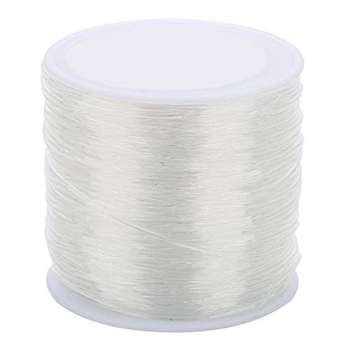 chiwanji 1 Rolle Elastische Schnur, Transpant, Schmuckfaden Bastelschnur, DIY Schmuckherstellung, 0,5 mm von chiwanji